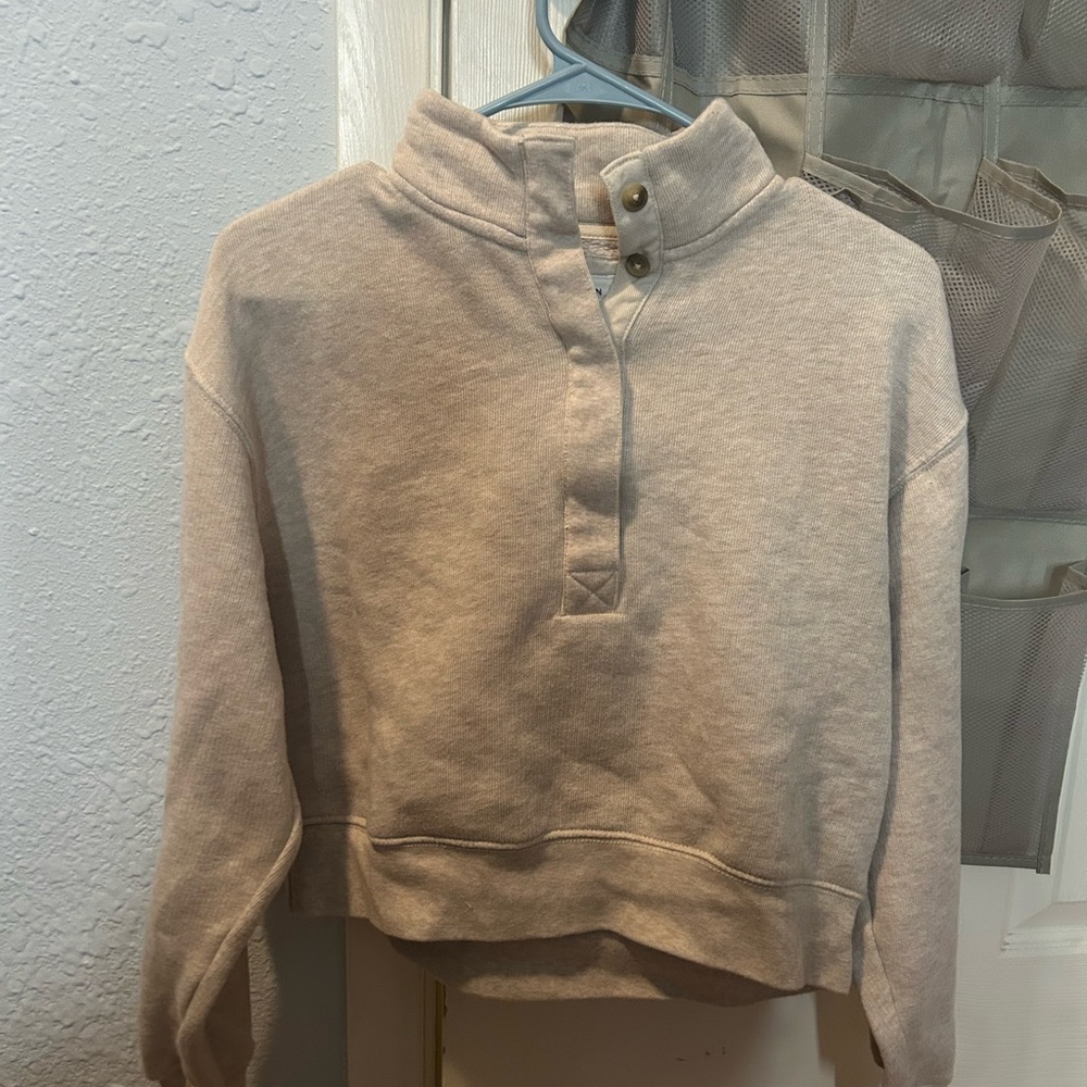 American Eagle Outfitters Beige Cowl Neck Sweater